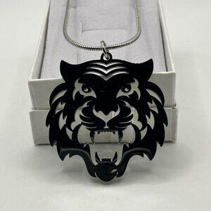Stainless Steel Tiger Pendant Necklace Laser Cut Pendant + Choice of Chain